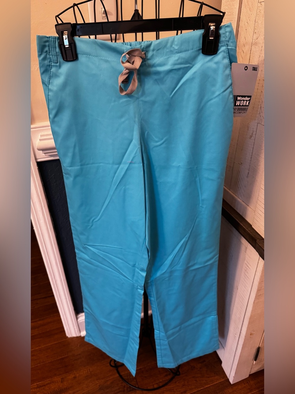 NEW Wonder work Light Turquoise Women Scrub Pants Extra Small Tall XST XS bottom